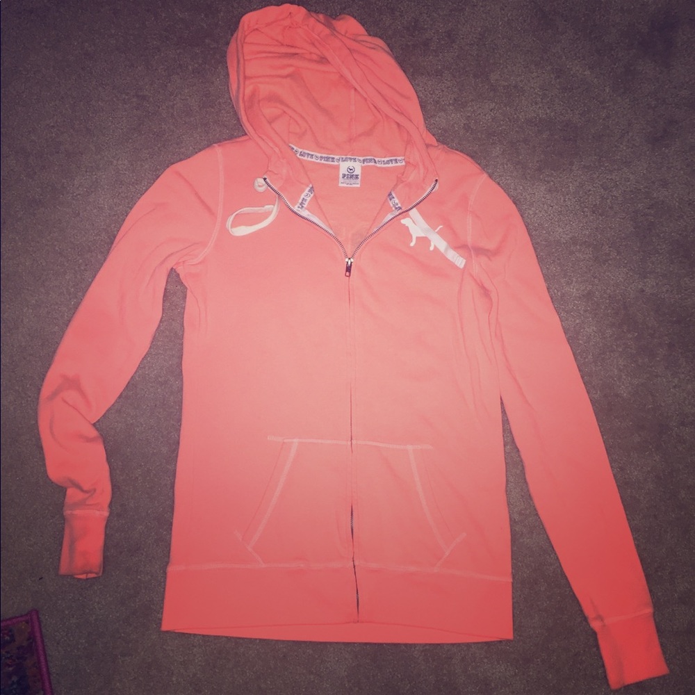 Victoria’s Secret coral zip up jacket size XS